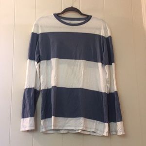 Gap men’s long sleeve striped tee, size M
